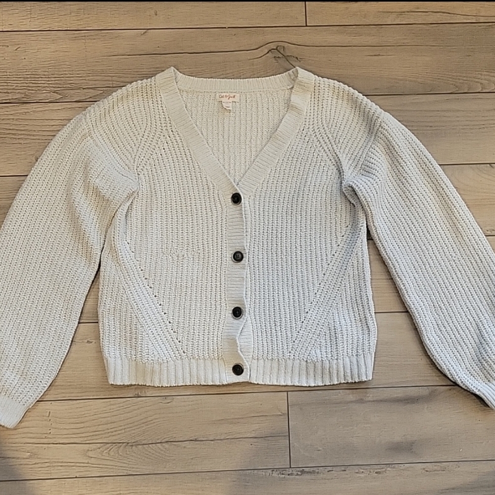 Cat & Jack Sparkle Cardigan Sweater Size XL 14/16